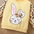 thumbnail image 6 of Tfken Outfit Set For Children Girls Fashion Crew Neck Long Sleeve Sweater Rabbit Print Ankle Straight-Leg Pant Pink Outfits Sets Size 9-12 Months, 6 of 9