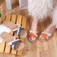 thumbnail image 1 of LEEy-World Womens Slippers Ladies Fashion Solid Color Suede Strap Straw Woven Bottom Flat Open Toe Slippers Womens Booties Slippers, 1 of 3