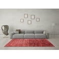thumbnail image 3 of Ahgly Company Indoor Square Oriental Red Industrial Area Rugs, 8' Square, 3 of 4