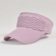 thumbnail image 6 of Women's Sun Visor Hat, Open Top Breathable Sports Cap for Summer Outdoor Activities, UV Protection Wide Brim Sun Hat for Golf and Tennis Pink, 6 of 6
