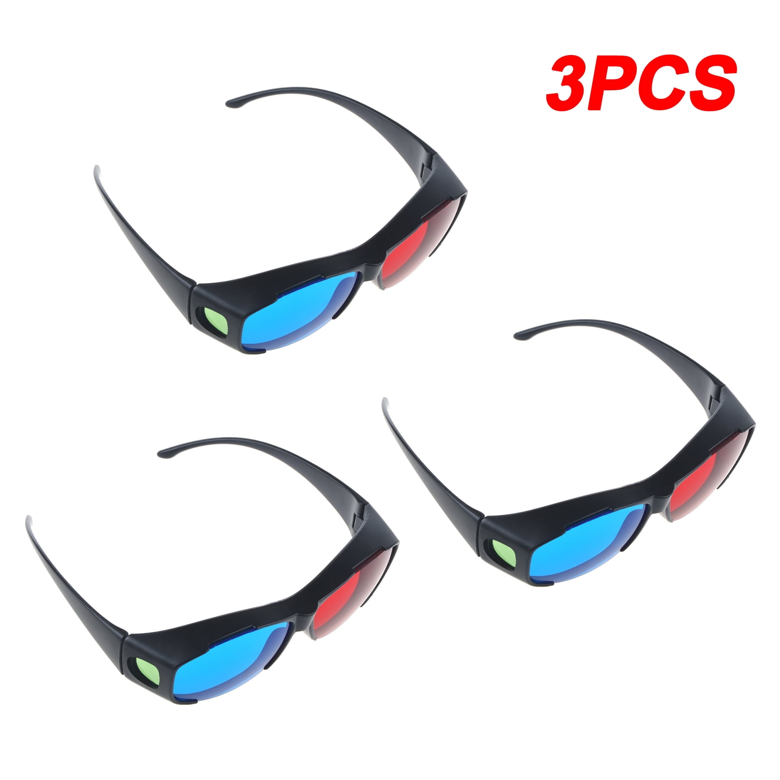 10 Pack Paper Cardboard 3D Glasses 3D Virtual Video View Anaglyph Cyan/Red/Blue 3D Glasses for 3D Movies Internet Publications 3D Video Games 3D DVDs Images Comics 