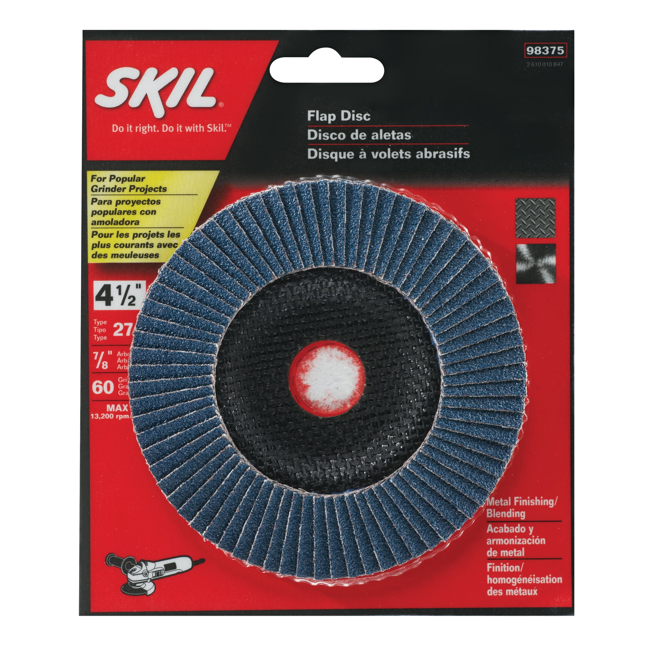 Skil 41/2" Flap Disc Grinding Wheel, 60 Grit