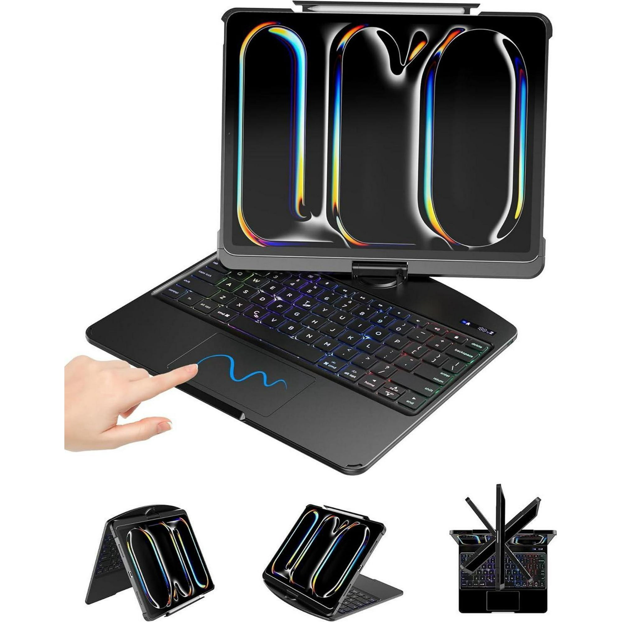 Coque grise iPad Pro 13 pouces avec porte-stylet (M5) | ESR Rebound