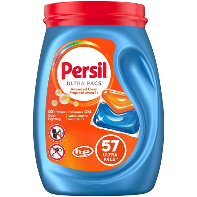 Detergente para ropa Persil Ultra Pacs Advanced Clean, 57 unidades