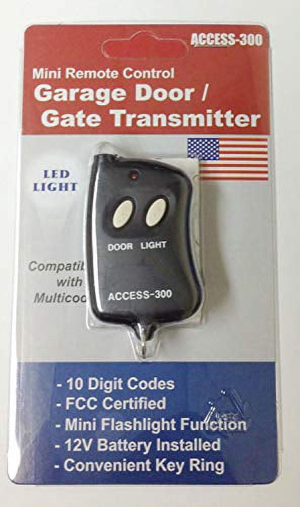Access Mini 10 Digit Codes Dip Switch Remote Garage Gate Opener Transmitter 300 Frequency