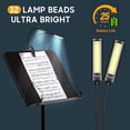 thumbnail image 3 of CAHAYA 6 IN 1 Sheet Music Stand with Stand Light Desktop Book Stand with Carrying Bag, Sheet Music Folder & Clip Metal Portable Solid Back for Guitar, Ukulele, Violin Players, 3 of 7