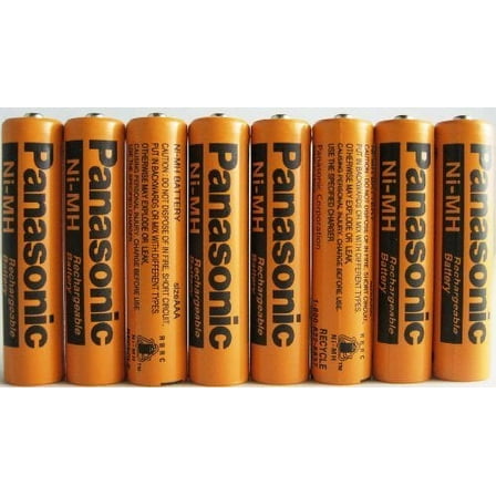 8 Pack Panasonic NiMH AAA Rechargeable Battery for Cordless Phones