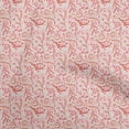 thumbnail image 1 of oneOone Rayon Red Fabric Floral Sewing Craft Projects Fabric Prints By Yard 56 Inch Wide, 1 of 4