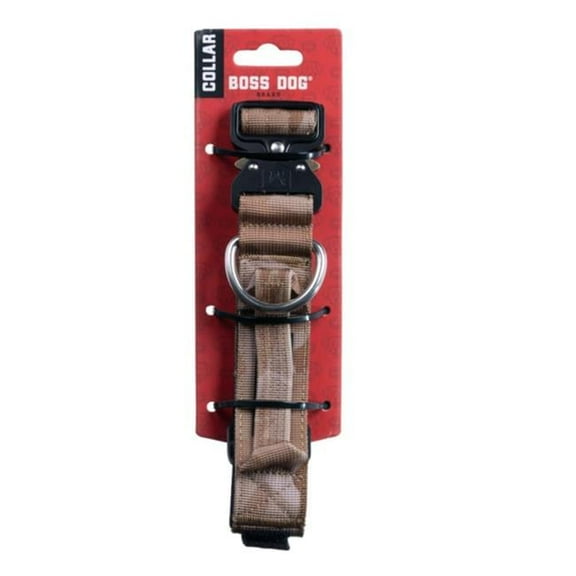 Boss Dog Tactical Collar, Tan Camo, Small