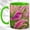 Green, variant on Pink Meadow Bird Coffee Mug, Grassland Bird Mug, Ceramic 11 oz