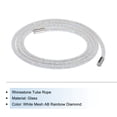 thumbnail image 3 of Unique Bargains 1.5 Yard 6 mm Rhinestone Tube Rope Diamond String for Trouser Drawstring Sweaters White Mesh AB Rainbow Diamond, 3 of 5