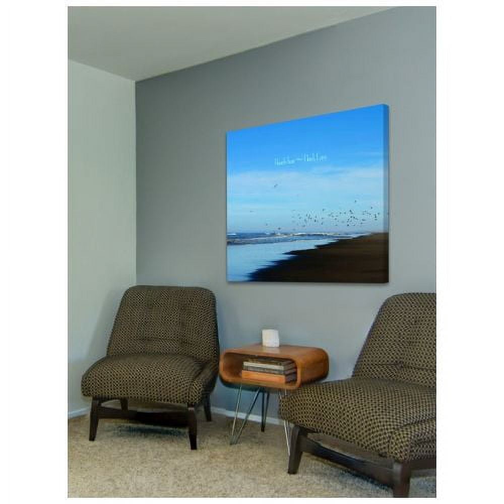 "Beach Hair Text" Painting Print on Wrapped Canvas