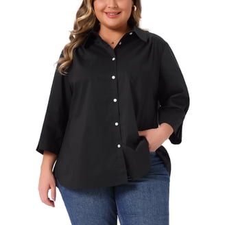 Riders by Lee® Indigo Plus Easy Care 3/4 Sleeve Woven Shirt