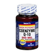 Basics Vitamins Coenzyme Q-10 Softgels, 200 mg, 48 Count