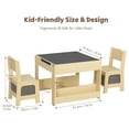 thumbnail image 5 of Kids Table and Chair Set Ages 3-7, 4-in-1 Toddler Desk with Whiteboard, Storage & Book Rack - Activity Table for Nursery, Playroom, Learning & Creative Play, 5 of 9