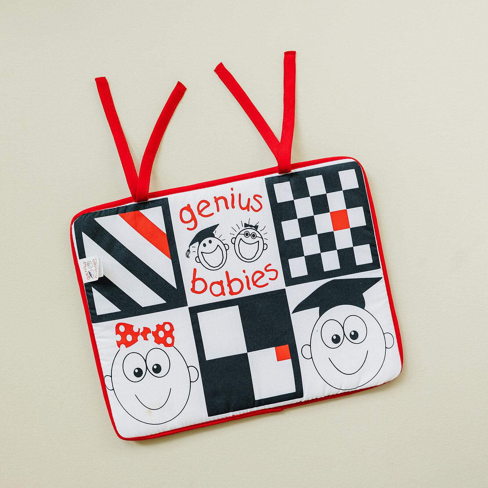 Genius Babies - Baby Mirror for Crib or Car in High Contrast Colors (13.25" x 10.75")