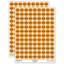 S'mores Graham Cracker Chocolate Marshmallow Campfire Snack 200  Round Stickers - Orange - Matte Finish - 0.50" Size
