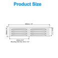 thumbnail image 2 of Unique Bargains 12 x 4 Inch Aluminum Vent Cover, Screen Air Grille Ventilation Cover HVAC Louvered Grill, Silver Tone, 2 of 6