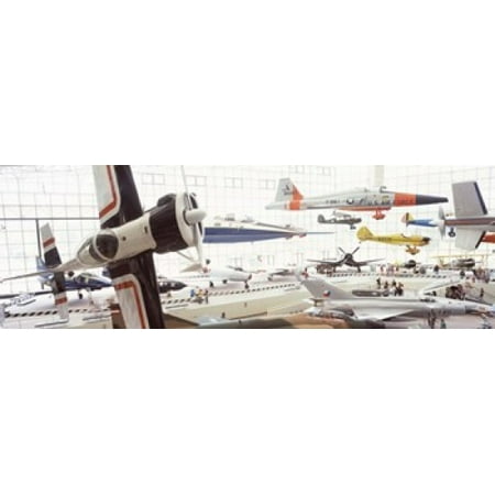 Interiors of a museum Museum of Flight Seattle Washington State USA Canvas Art - Panoramic Images (18 x