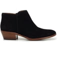 thumbnail image 2 of Sam Edelman Petty Black Suede Rounded Toe Stacked Block Heel Ankle Booties (Black Suede, 11.5), 2 of 6