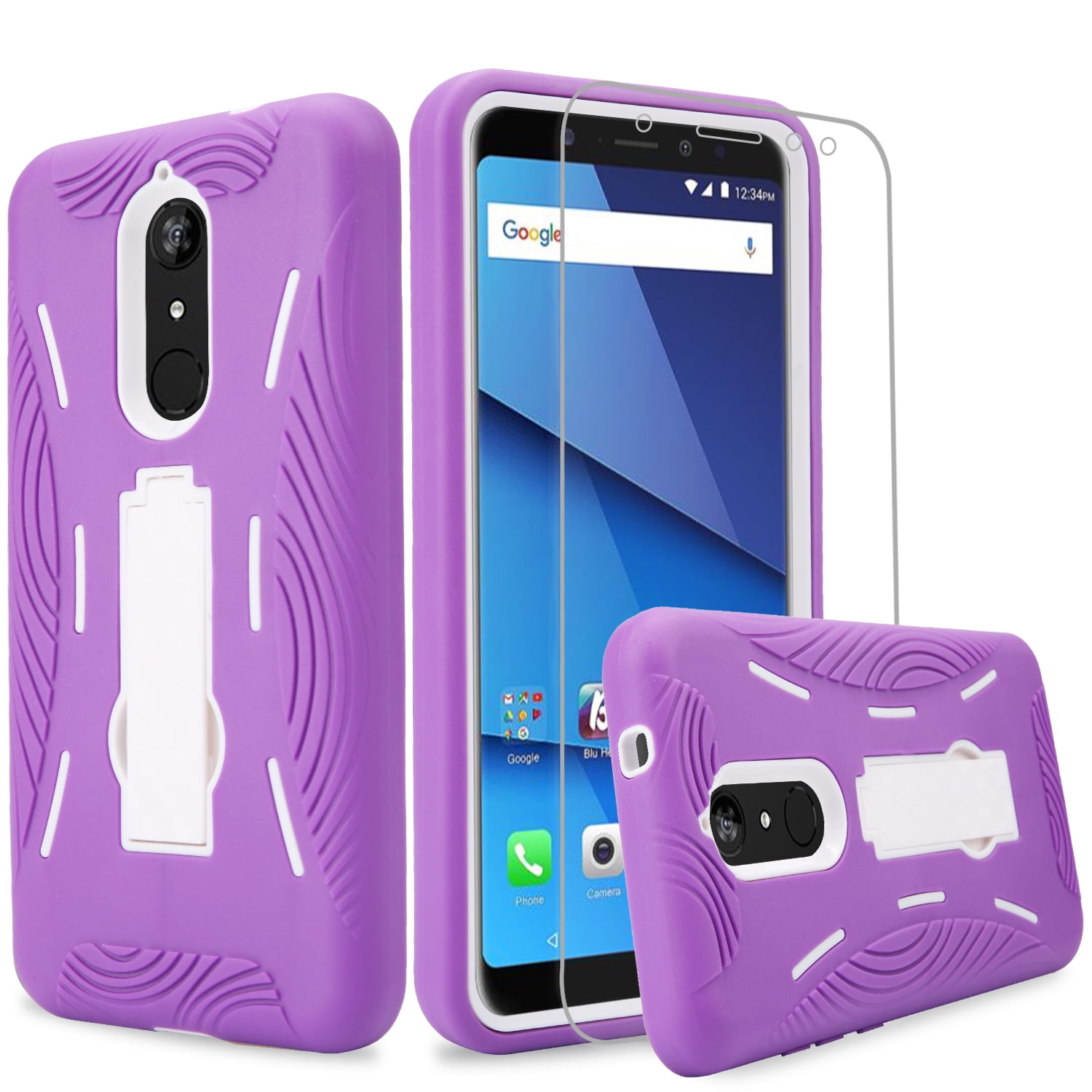 BLU Vivo XL3 Plus case + Screen Protector, (V0210WW) 6 inch case,Heavy