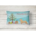 thumbnail image 2 of Carolines Treasures CK3551PW1216 Norwich Terrier Christmas Tree Canvas Fabric Decorative Pillow, 12H x16W, multicolor, 2 of 4