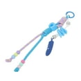 thumbnail image 5 of Unique Bargains 1 Pc Stylish Beaded Knotted Lanyard with Feather Handbag Charms Keychains Bag Accessories Purple Blue, 5 of 5