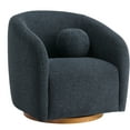 thumbnail image 6 of Holland Swivel Chenille Fabric Armchair in Navy, 6 of 10