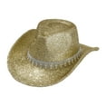 thumbnail image 4 of Segolike Western Cowboy Hat Retro Cowgirl Hat for Role Playing Festival Light Blue, 4 of 8