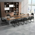 thumbnail image 2 of Costway Waiting Room Chair Set of 8 with Sled Base and Padded Arm Rest Home Black, 2 of 6