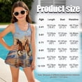 thumbnail image 7 of FUIALDOLG Running Horse Swimwear Summer Sleeveless Swimsuits Girls One Piece Swimsuit with Skirt Crewneck Skirted Bathing Suit,6-7Y, 7 of 7