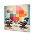 thumbnail image 2 of Designart "Eames Delight Colorful Mid Century Charm II" Mid-century Metal Wall Art Prints, 2 of 5