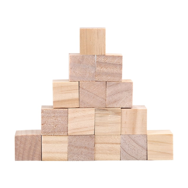 Cubos De Madera Para Manualidades Y Juguetes, Materiales De Artesanía En Madera, Superficie Duradera Y Lisa Para Niños, Decoración Del Hogar Y Arte