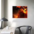 thumbnail image 3 of ONETECH  Wall Art for Living Room Fire Dragon in The Magma Canvas Wall Art Giant Dragon Contemporary Wall Art Posters and Prints 3 Pieces Modern Artwork Ready to Hang for Bedroom Office, 3 of 4