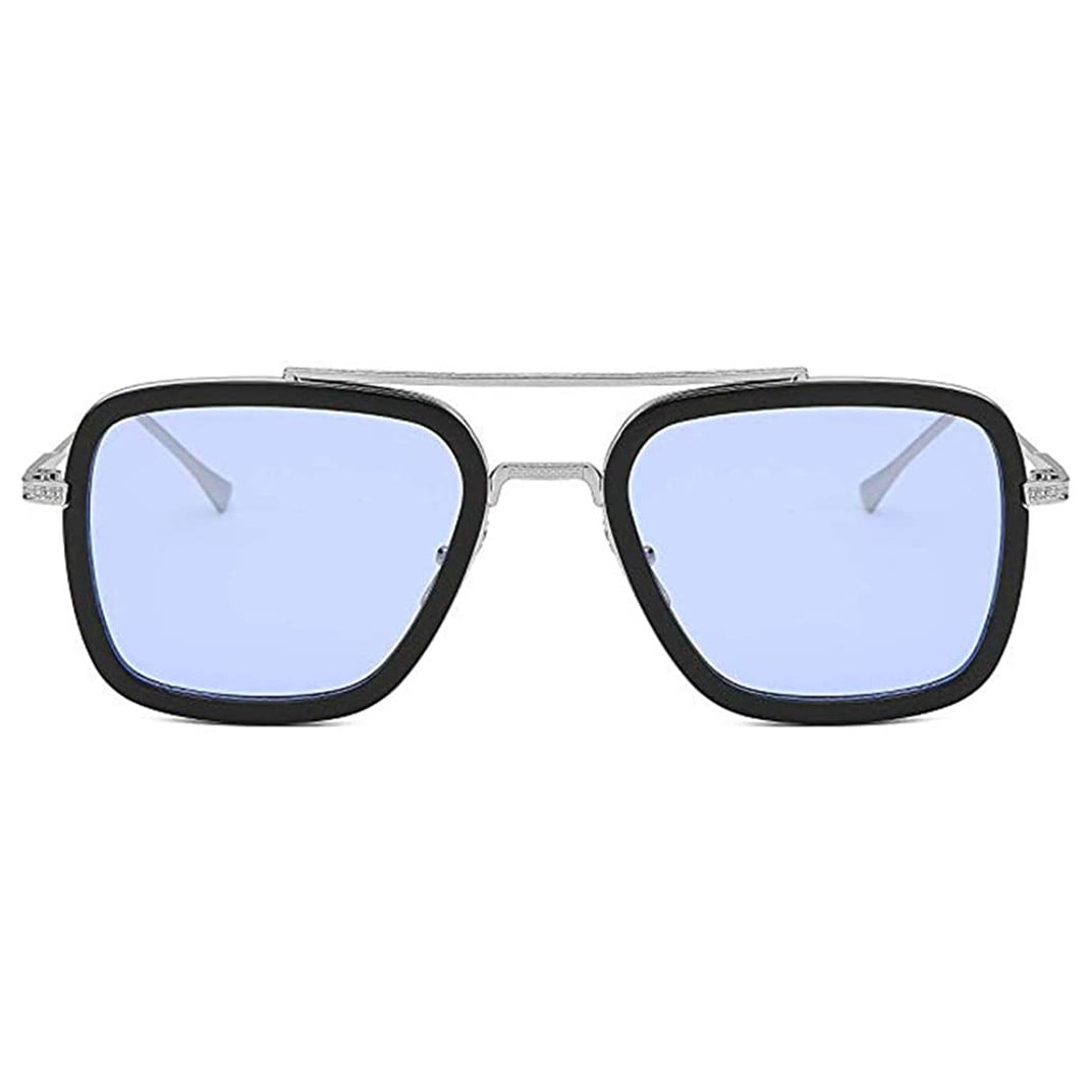 Tony Stark Sunglasses for Men Women Aviator Square Metal Frame Spiderman ironman edith glasses 