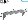 thumbnail image 3 of AmGood 14 in. x 48 in. Stainless Steel Wall Shelf | NSF Certified | Appliance & Equipment Metal Shelving | Kitchen, Restaurant, Garage, Laundry, Utility Room, 3 of 8