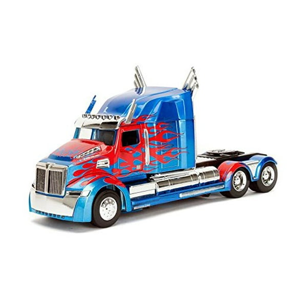 Jada Toys Metals Transformers Optimus Prime 1:24 Diecast Vehicle Blue and Red