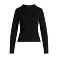thumbnail image 5 of Scoop Women’s Stretch Cotton Blend Crewneck Tee with Long Sleeves, Sizes XS-XXL, 5 of 5