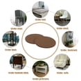 thumbnail image 7 of Round Felt Furniture Pads, 4Pack 3.9" Dia x 0.2" Thick Adhesive Backed Felt Non-slip Anti-scratch Felt Pads Chair Leg Protectors for Protecting Hardwood Floor, Brown, 7 of 7