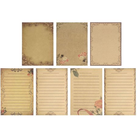 Southern Style Paper 56 Sheets Writing Stationary Paper 6 Assorted Antique Pattern Vintage ...