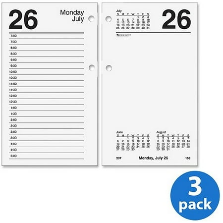 3 Pack At A Glance Recycled E17 Desk Calendar Refill Walmart Com