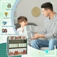 thumbnail image 6 of Qaba Toy Organizer with 6 Storage Bins, 25" x 12" x 26", Green, 6 of 9