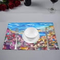 thumbnail image 2 of MKHERT Naples Cityscape Abstract Painting Placemats Table Mats for Dining Room Kitchen Table Decoration 12x18 inch,Set of 4, 2 of 4