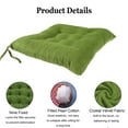 thumbnail image 4 of Lomyolo Chair Cushions for Kitchen Chairs 4 Pack Seat Cushion Chair Pads for Dining Patio Home Office Soft Comfort Velvet Square Light Green, 4 of 6