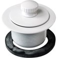 thumbnail image 2 of Westbrass Coarse Thread Twist & Close Bathtub Drain Trim with Two-Hole Overflow, Powder Coat White, 2 of 14