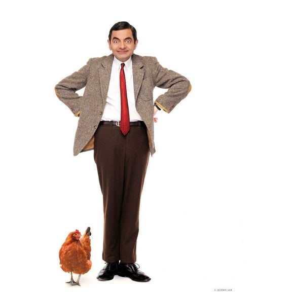 Mr Bean Movie Poster Metal Sign 8inx 12in Metal Art Print 8x12 Multi-Color Square Adults Poster Time