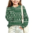 thumbnail image 4 of BLVB Kids Ugly Christmas Sweater Girls Boys Holiday Pullover Crewneck Long Sleeve Tops Knitwear for Aged 5-15 Years(Green,11-12 Years), 4 of 7