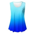 thumbnail image 5 of ZyeKqe Womens Tank Tops Dressy Casual Pleated Blouses Loose Fitted Tunic or Tops to Wear with Leggings Gradient Color, 5 of 7