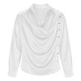 thumbnail image 3 of Satin Silk Mens Dress Shirts Long Sleeve Shirt Wedding Party Prom Shirt White XXL, 3 of 6