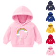 thumbnail image 2 of Utoimkio Toddler Kid Boy Girls Long Sleeve Hooded Sweatshirts Cute Print Pullover Top Fall Blouses for Kids, 2 of 3